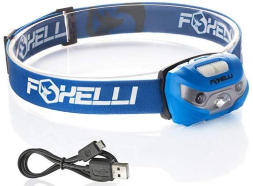 Foxelli USB Rechargeable Headlamp Flashlight